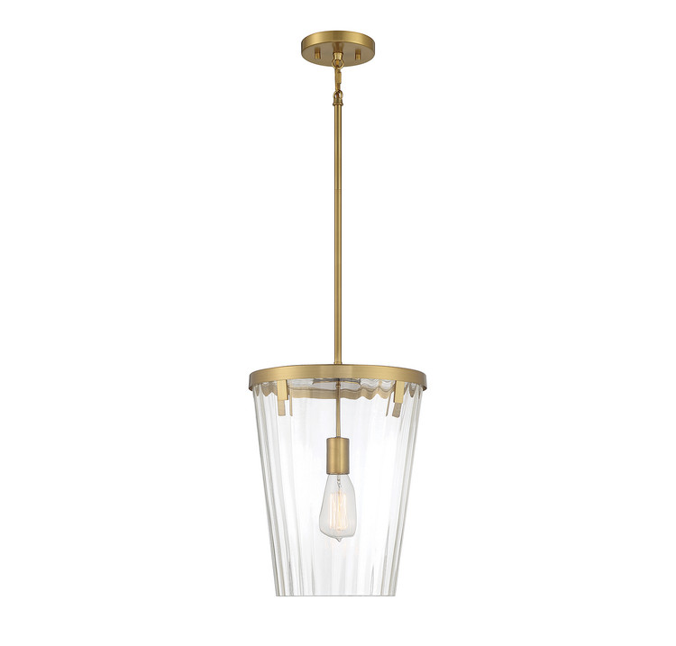 Savoy House - L7-2322-1-322 - One Light Pendant - Dimond - Warm Brass