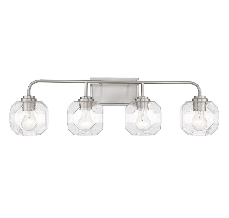 Savoy House - L8-4399-4-SN - Four Light Bathroom Vanity - Baldwin - Satin Nickel