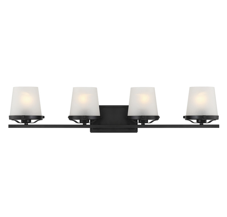 Savoy House - L8-5250-4-BK - Four Light Bathroom Vanity - Klein - Matte Black