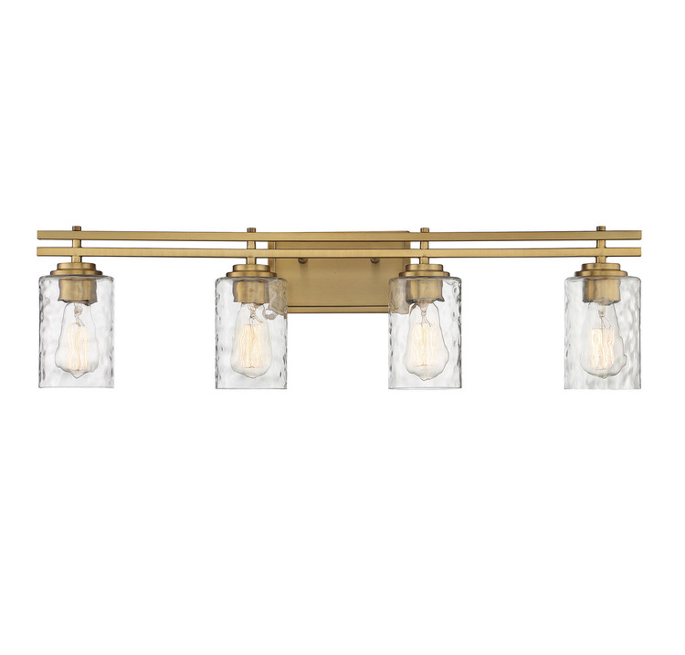 Savoy House - L8-6090-4-322 - Four Light Bathroom Vanity - Baxter - Warm Brass