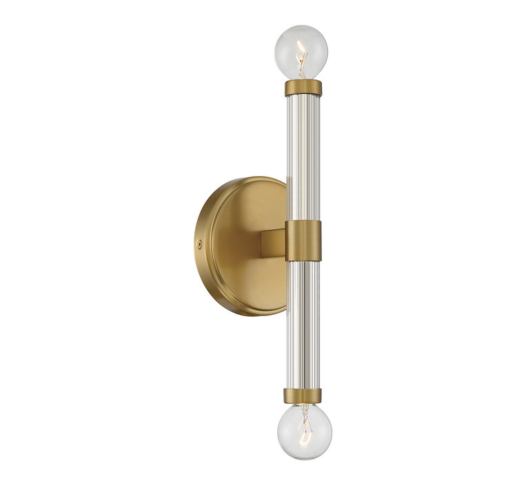 Savoy House - L9-6733-2-322 - Two Light Wall Sconce - Kingsburg - Warm Brass