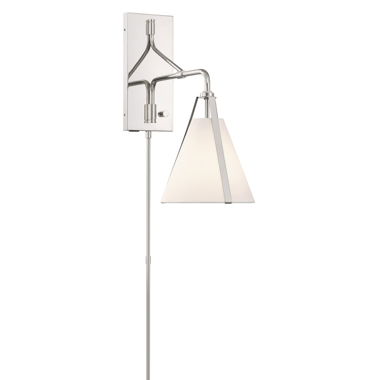 Crystorama - FUL-901-PN - One Light Task Sconce - Fulton - Polished Nickel
