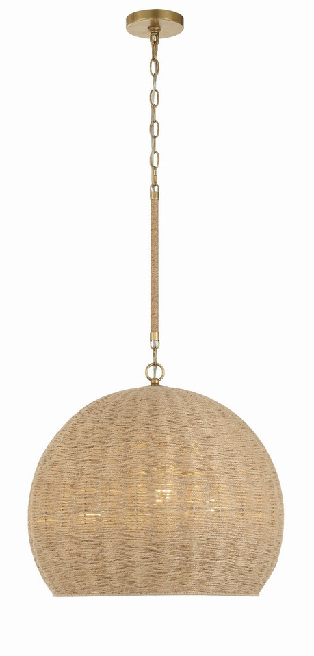 Crystorama - JAC-10503-SG - Three Light Pendant - Jace - Soft Gold