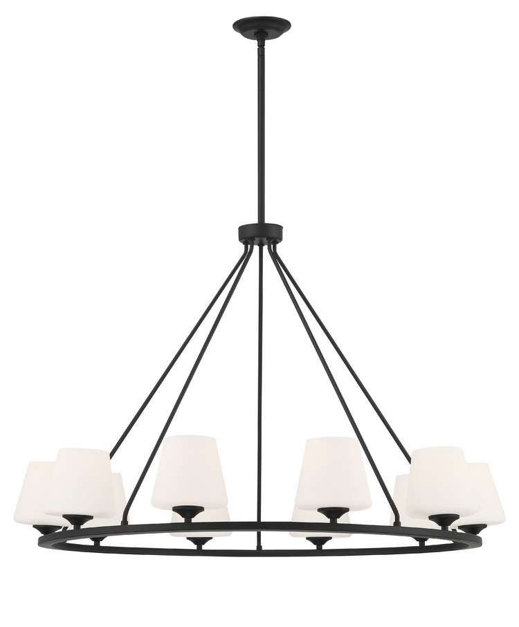 Crystorama - KEE-A3009-MK - Ten Light Chandelier - Keenan - Matte Black