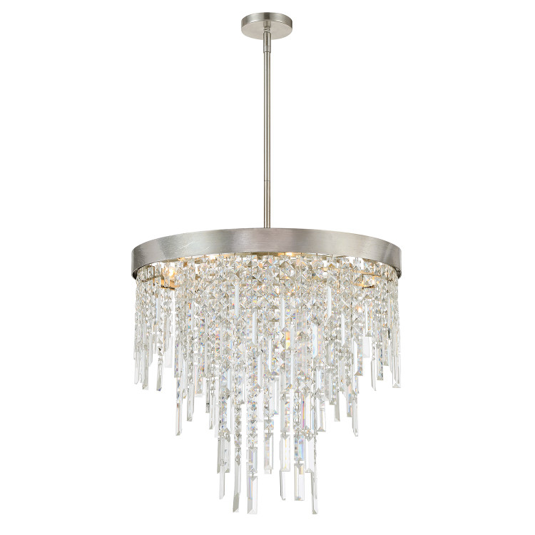 Crystorama - WIN-216-SA-CL-MWP - Six Light Chandelier - Winfield - Antique Silver