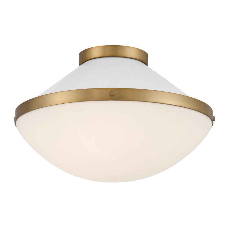 Crystorama - XAN-8002-VG-WH - Two Light Flush Mount - Xander - Vibrant Gold
