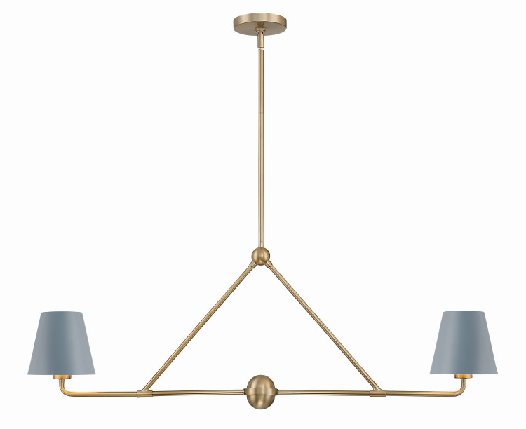 Crystorama - XAV-B9302-VG-BL - Two Light Chandelier - Xavier - Vibrant Gold