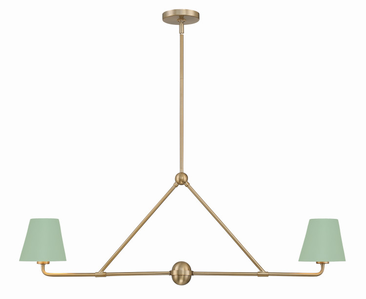 Crystorama - XAV-B9302-VG-GR - Two Light Chandelier - Xavier - Vibrant Gold