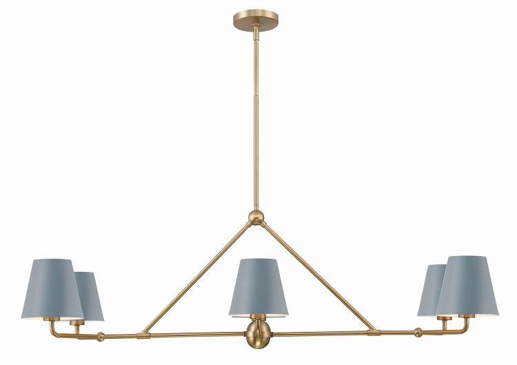 Crystorama - XAV-B9306-VG-BL - Six Light Chandelier - Xavier - Vibrant Gold
