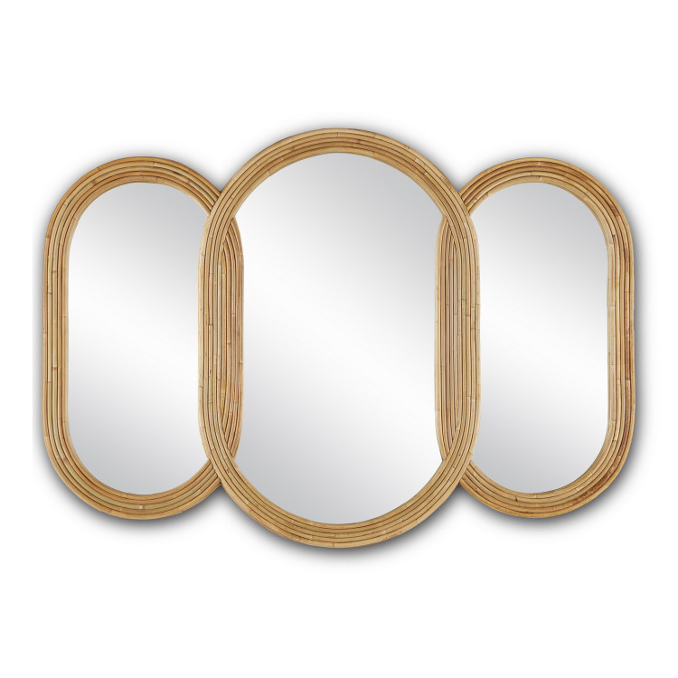 Currey and Company - 1000-0128 - Mirror - Triboa - Natural/Khaki