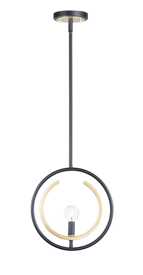 Maxim - 12500BKGLD - One Light Mini Pendant/Semi Flush Mount - Clip - Black / Gold