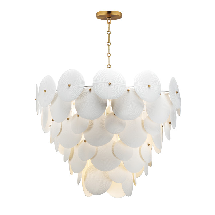 Maxim - 12827WTNAB - Eight Light Pendant - Isla - Natural Aged Brass