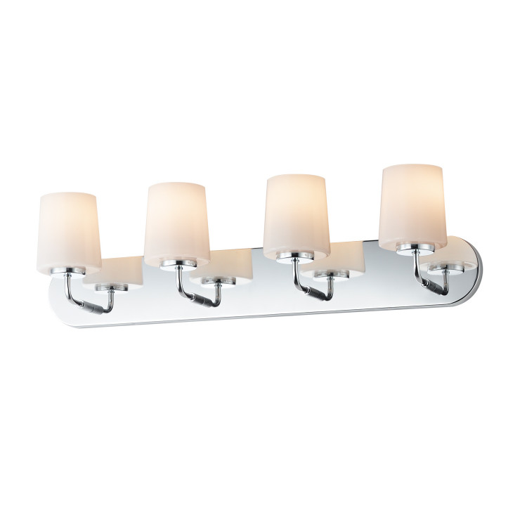 Maxim - 12894WTPC - Four Light Strip Bath Vanity - Durham - Polished Chrome
