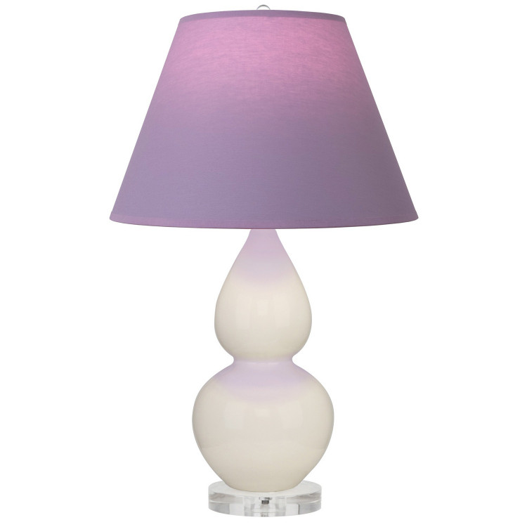 Robert Abbey - A776L - One Light Accent Lamp - Small Double Gourd - Bone Glazed Ceramic w/Lucite