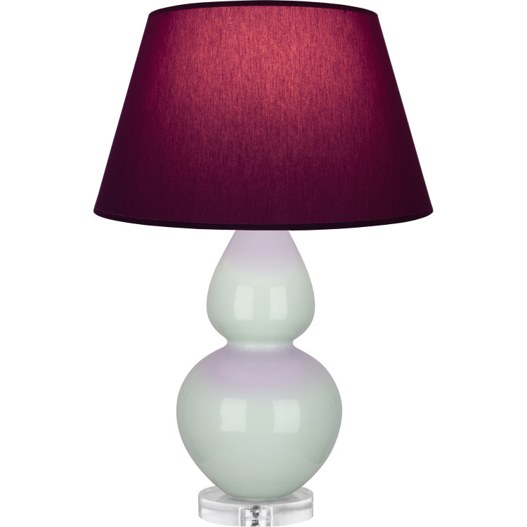 Robert Abbey - A791P - One Light Table Lamp - Double Gourd - Celadon Glazed Ceramic w/Lucite