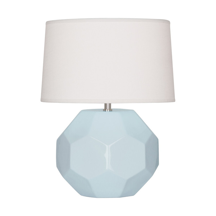 Robert Abbey - BB02 - One Light Accent Lamp - Small Franklin - Baby Blue Glazed Ceramic