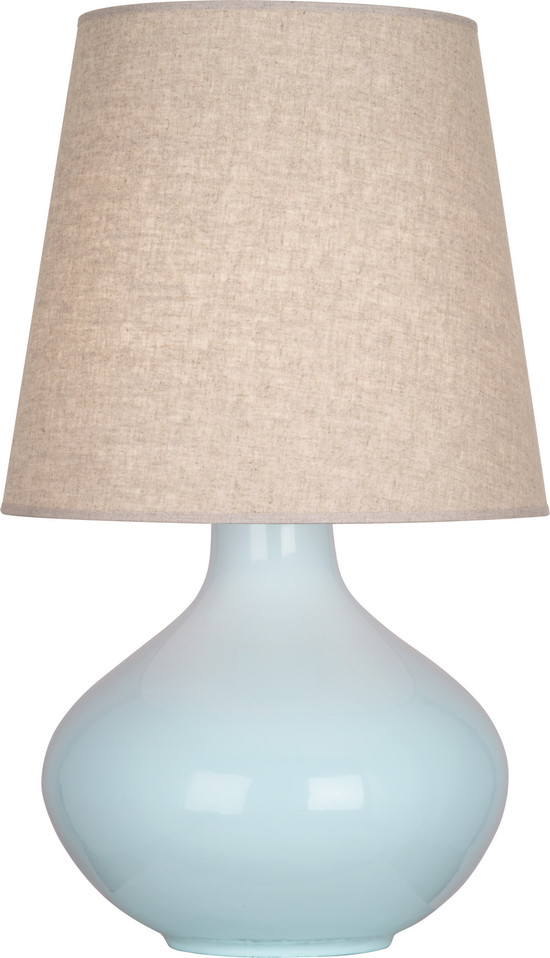 Robert Abbey - BB991 - One Light Table Lamp - June - Baby Blue Glazed Ceramic