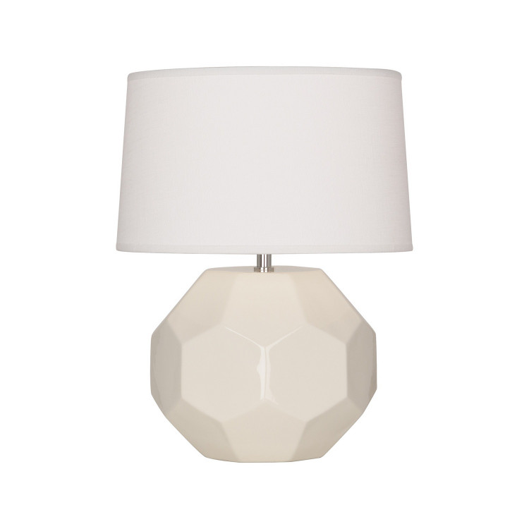 Robert Abbey - BN02 - One Light Accent Lamp - Small Franklin - Bone Glazed Ceramic