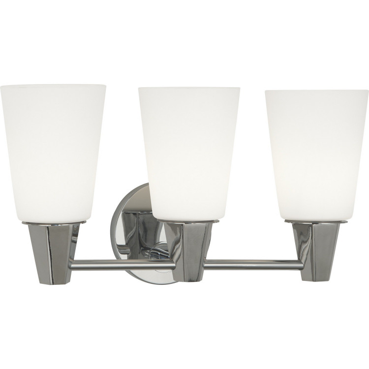 Robert Abbey - C256F - Three Light Wall Sconce - Wheatley - Polished Chrome