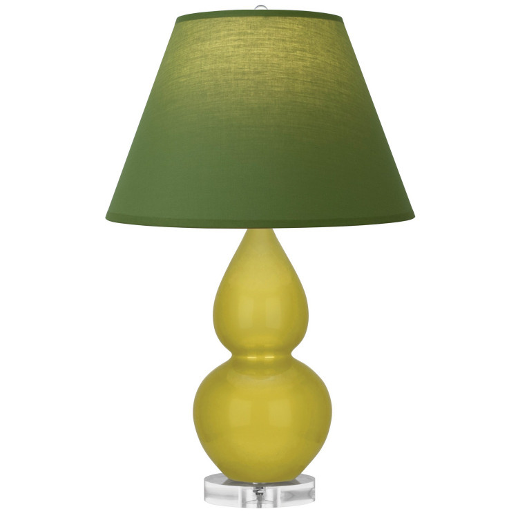 Robert Abbey - CI13G - One Light Accent Lamp - Small Double Gourd - Citron Glazed Ceramic w/Lucite