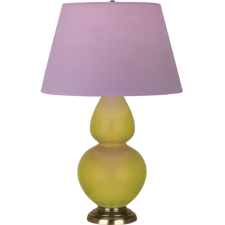 Robert Abbey - CI20L - One Light Table Lamp - Double Gourd - Citron Glazed Ceramic w/Antique Natural Brass