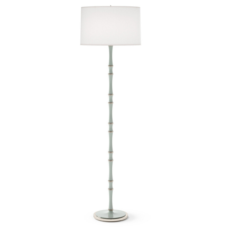 Robert Abbey - CL74 - One Light Floor Lamp - Kane - Celadon w/Polished Nickel