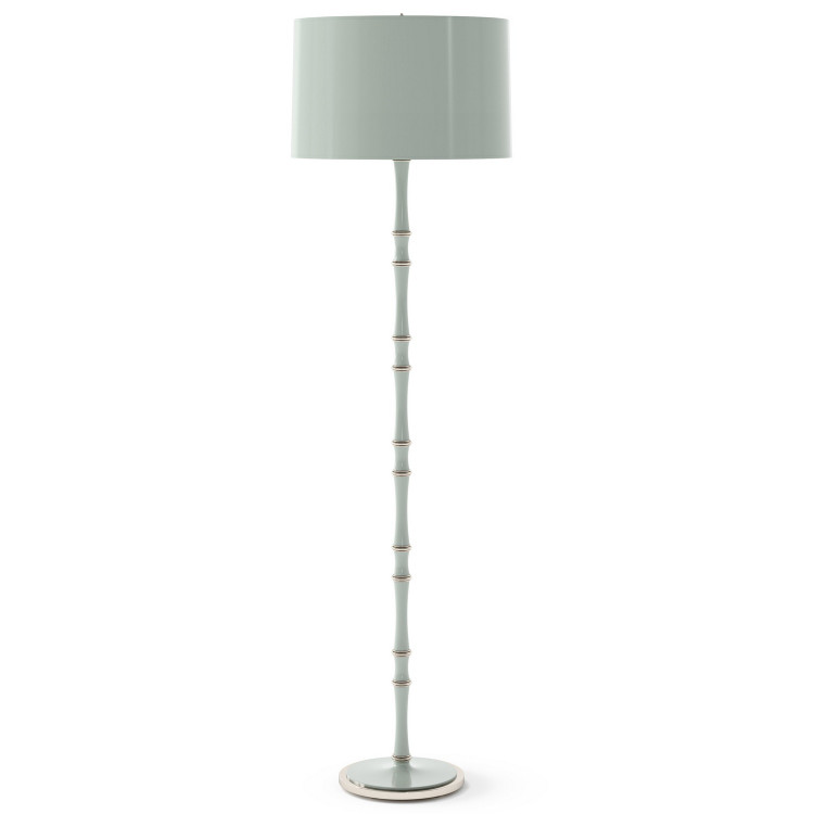 Robert Abbey - CL74X - One Light Floor Lamp - Kane - Celadon w/Polished Nickel