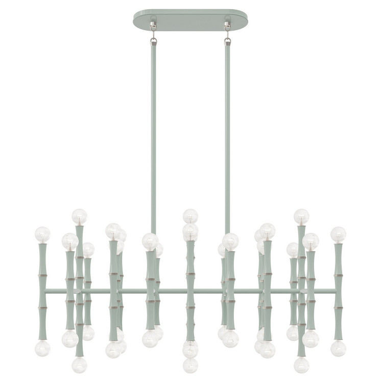 Robert Abbey - CL78 - 42 Light Chandelier - Kane - Celadon w/Polished Nickel