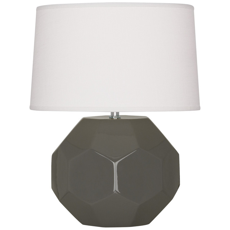 Robert Abbey - CR01 - One Light Table Lamp - Franklin - Ash Glazed Ceramic
