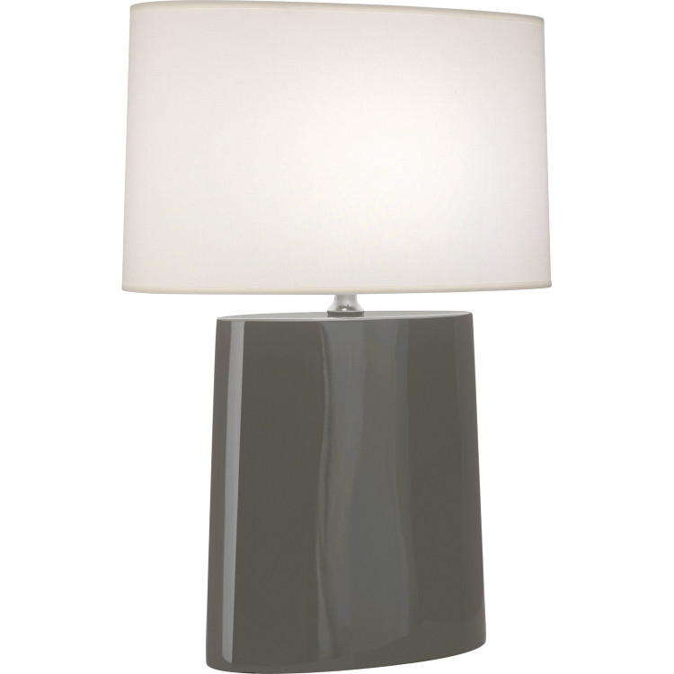Robert Abbey - CR03 - One Light Table Lamp - Victor - Ash Glazed Ceramic