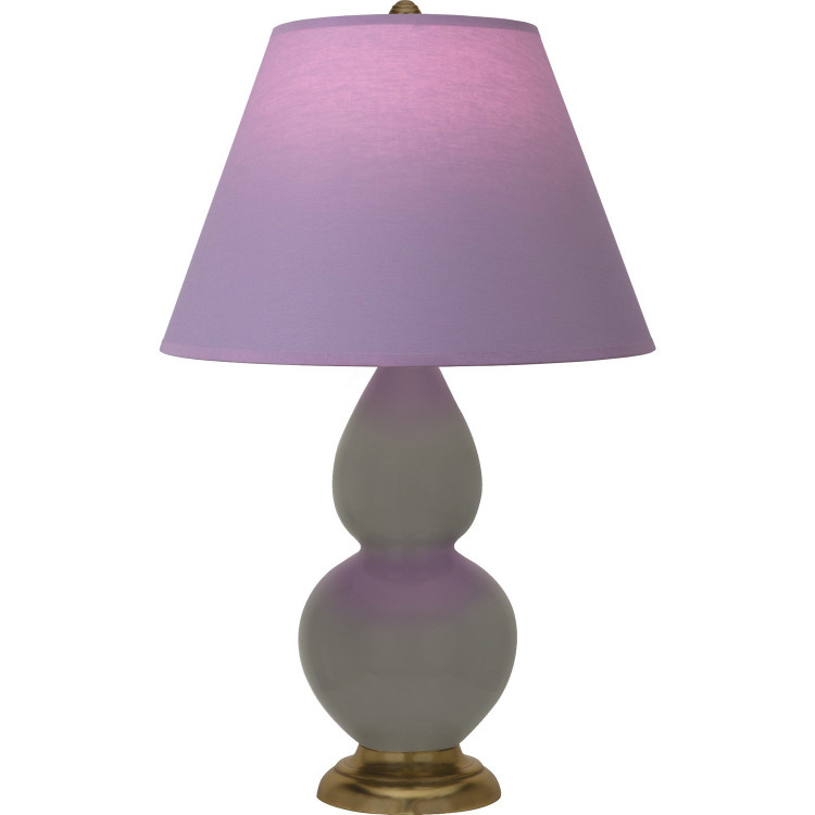 Robert Abbey - CR10L - One Light Accent Lamp - Small Double Gourd - Ash Glazed Ceramic w/Antique Natural Brass
