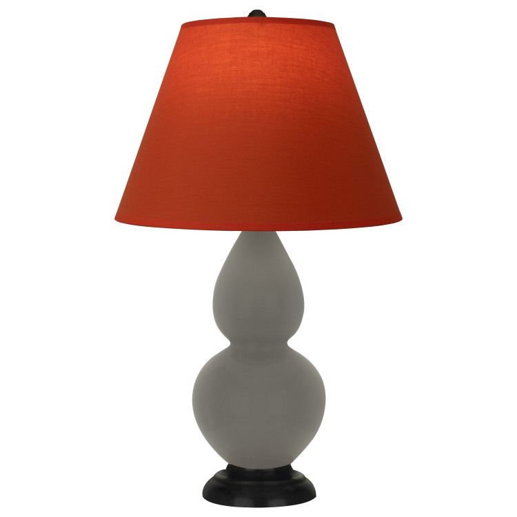 Robert Abbey - CR11T - One Light Accent Lamp - Small Double Gourd - Ash Glazed Ceramic w/Deep Patina Bronze