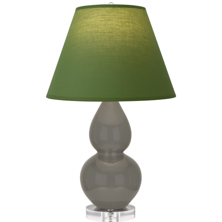 Robert Abbey - CR13G - One Light Accent Lamp - Small Double Gourd - Ash Glazed Ceramic w/Lucite