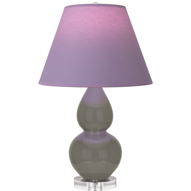 Robert Abbey - CR13L - One Light Accent Lamp - Small Double Gourd - Ash Glazed Ceramic w/Lucite
