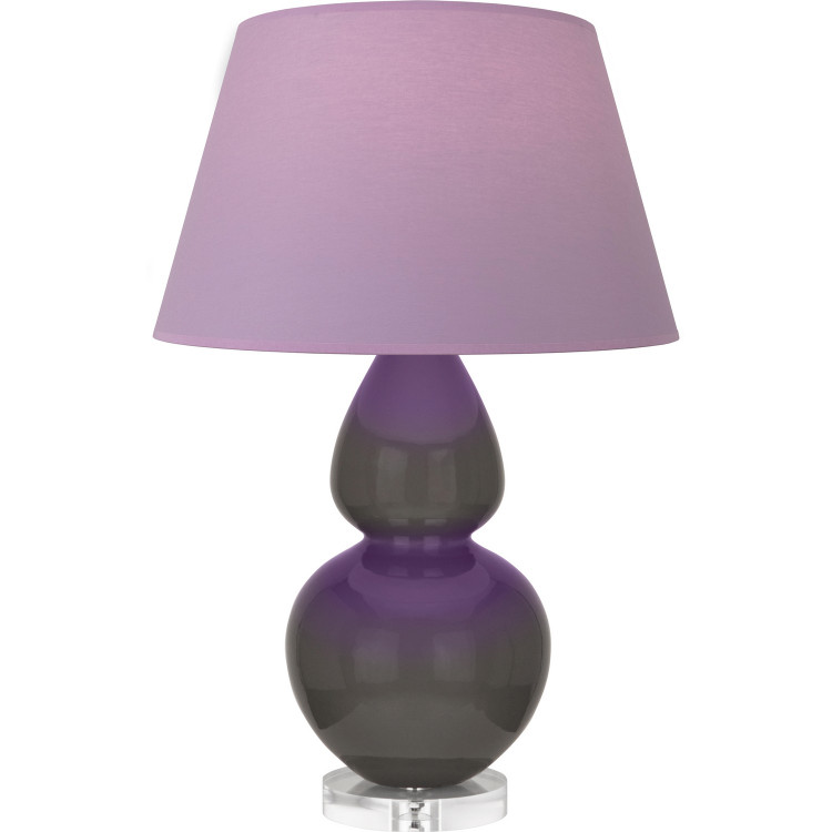 Robert Abbey - CR23L - One Light Table Lamp - Double Gourd - Ash Glazed Ceramic w/Lucite