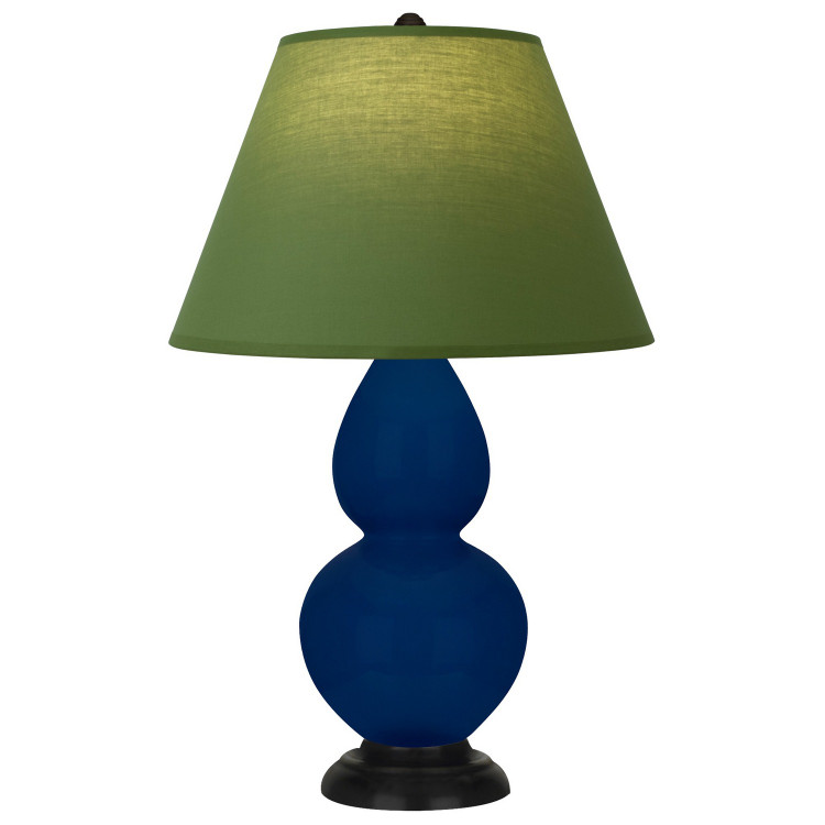 Robert Abbey - CT11G - One Light Accent Lamp - Small Double Gourd - Cobalt Glazed Ceramic w/Deep Patina Bronze