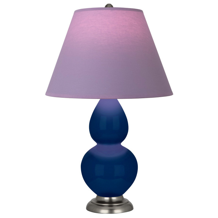 Robert Abbey - CT12L - One Light Accent Lamp - Small Double Gourd - Cobalt Glazed Ceramic w/Antique Silver