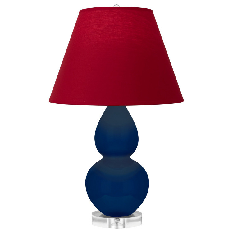 Robert Abbey - CT13R - One Light Accent Lamp - Small Double Gourd - Cobalt Glazed Ceramic w/Lucite