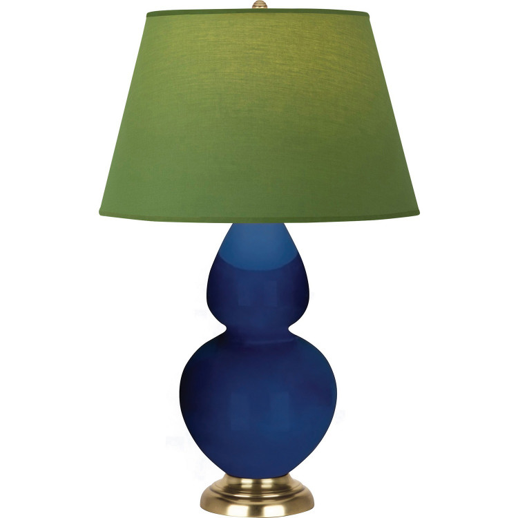 Robert Abbey - CT20G - One Light Table Lamp - Double Gourd - Cobalt Glazed Ceramic w/Antique Natural Brass