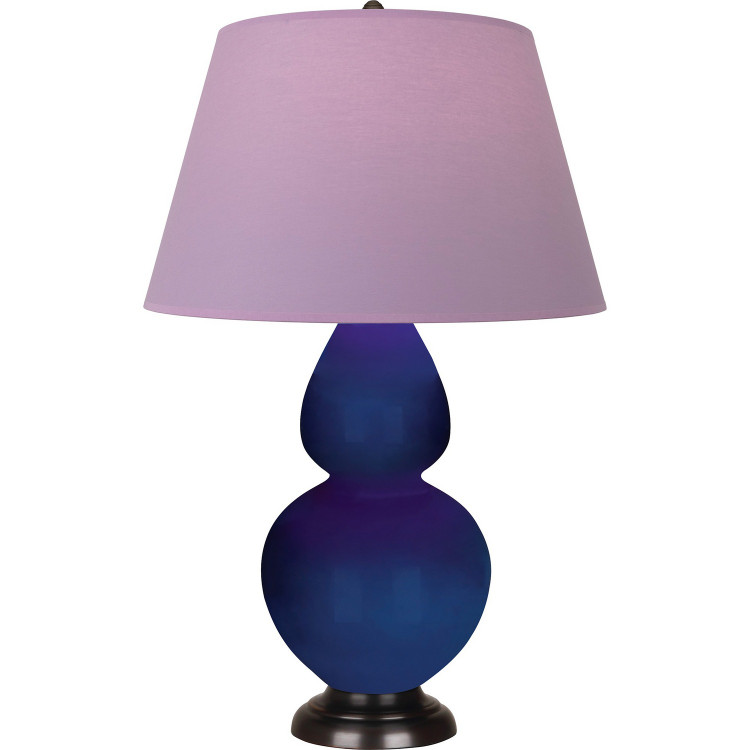 Robert Abbey - CT21L - One Light Table Lamp - Double Gourd - Cobalt Glazed Ceramic w/Deep Patina Bronze