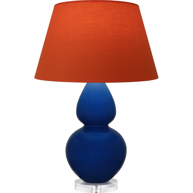 Robert Abbey - CT23T - One Light Table Lamp - Double Gourd - Cobalt Glazed Ceramic w/Lucite