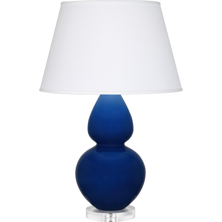 Robert Abbey - CT23X - One Light Table Lamp - Double Gourd - Cobalt Glazed Ceramic w/Lucite