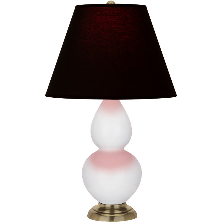 Robert Abbey - DY10K - One Light Accent Lamp - Small Double Gourd - Daisy Glazed Ceramic w/Antique Natural Brass