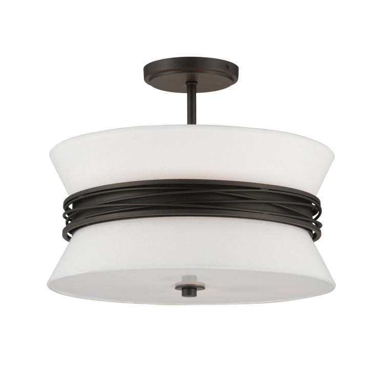 Minka-Lavery - 12417-860 - Three Light Semi-Flush Mount - Dalvor - Dark Bronze