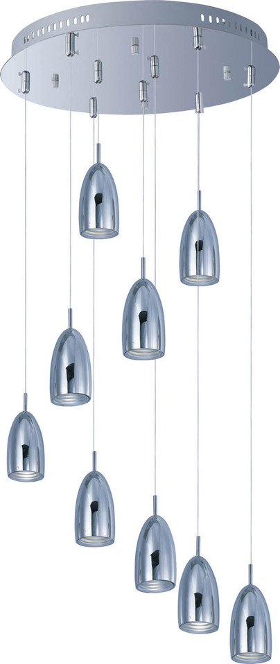 ET2 - E22248-PC - Nine Light Pendant - Bullet - Polished Chrome