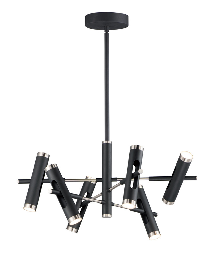 ET2 - E25046-BKSN - LED Pendant - Ambit - Black / Satin Nickel