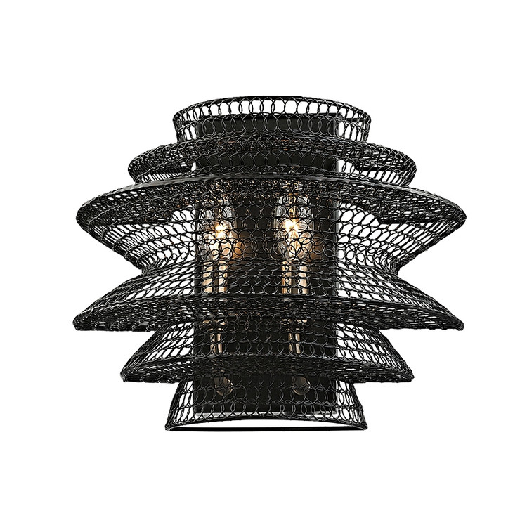 Troy Lighting - B6012-SBK - Two Light Wall Sconce - Kokoro - Soft Black