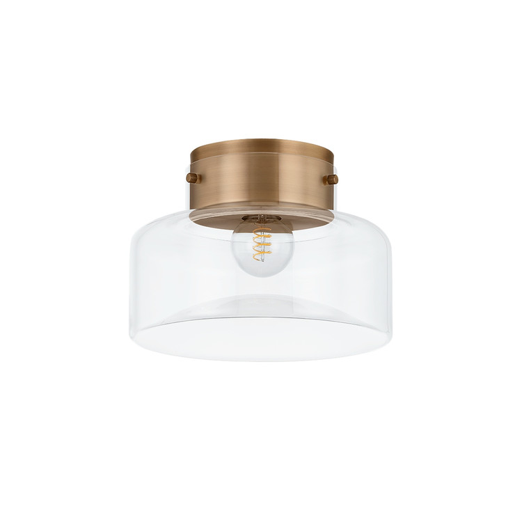 Troy Lighting - C2113-PBR - One Light Flush Mount - Bellow - Patina Brass