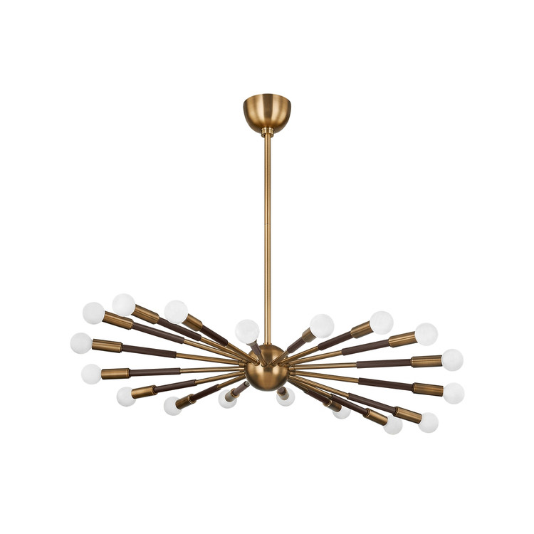 Troy Lighting - F3036-PBR/BRZ - 18 Light Chandelier - Obie - Patina Brass