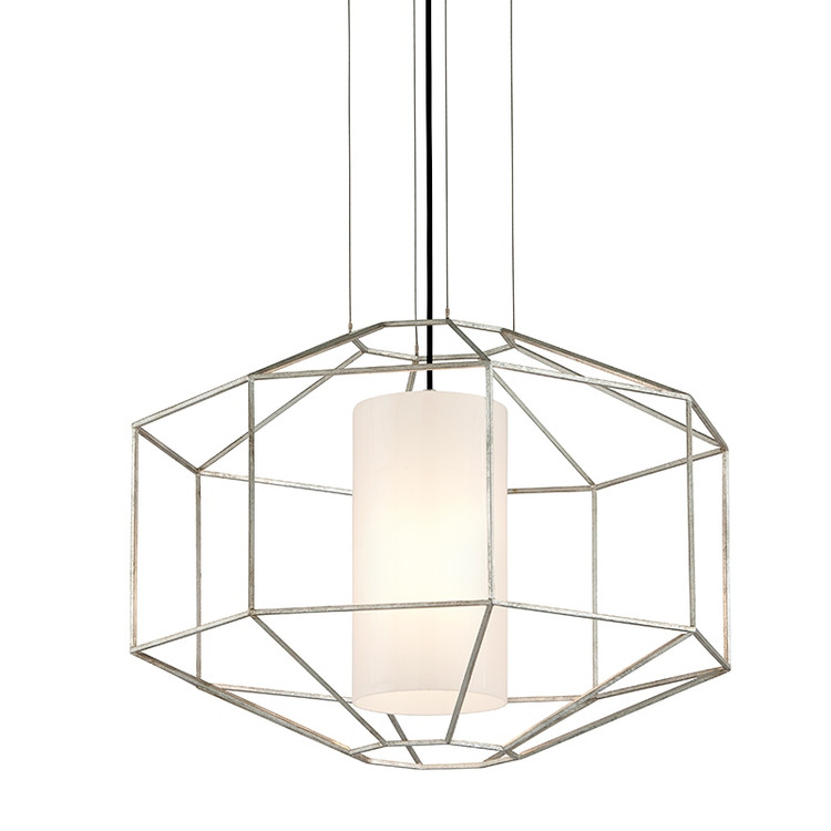 Troy Lighting - F5256-SL - One Light Chandelier - Silhouette - Silver Leaf